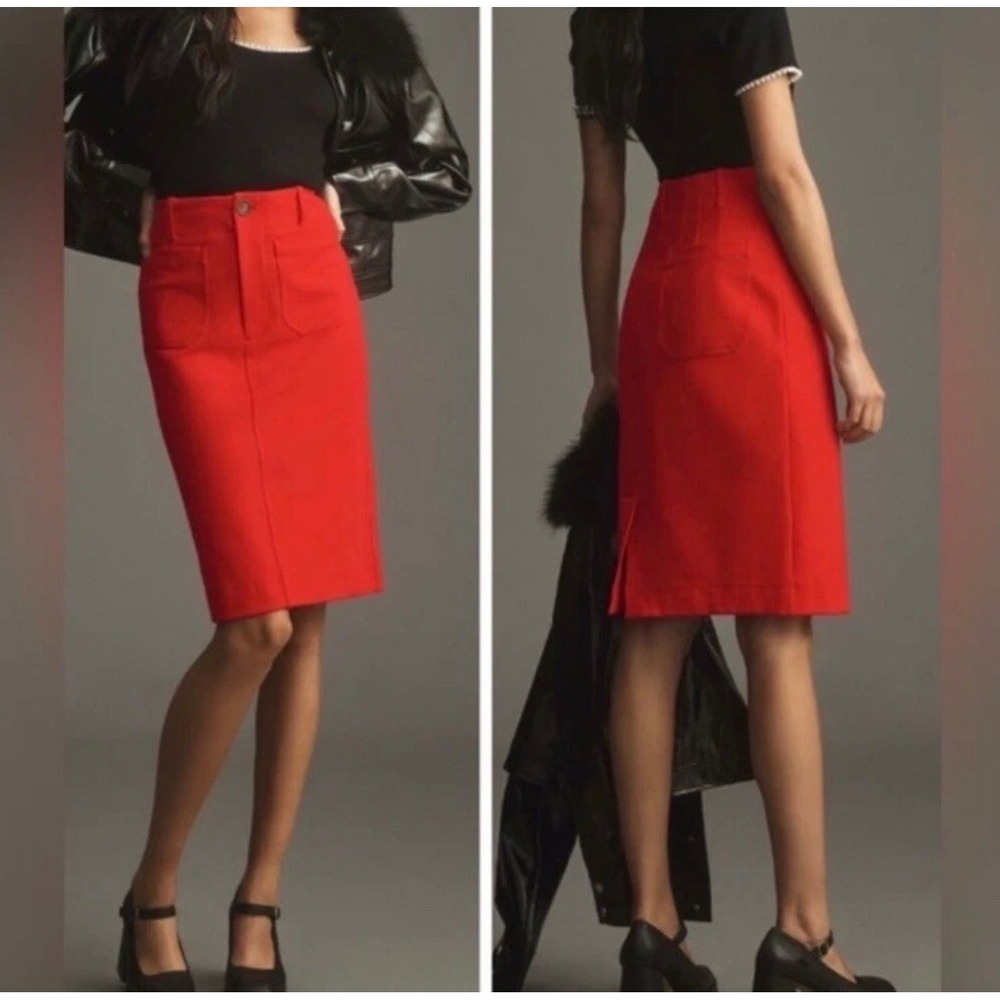Maeve Scarlet Red Pencil Skirt